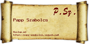 Papp Szabolcs névjegykártya
